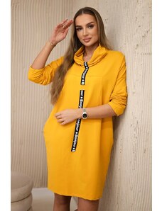 Kesi Tie-dye mustard dress