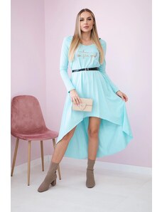 Kesi Dress with decorative belt and mint inscription