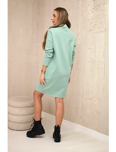 Kesi Dark mint dress with tie