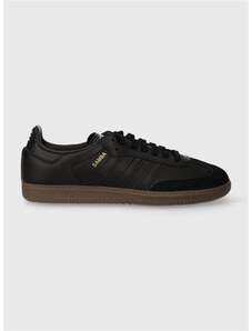 Usnjene superge adidas Originals Samba OG črna barva, IE3438