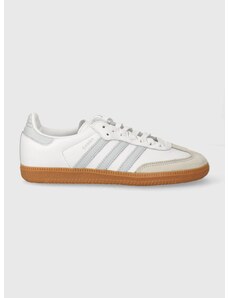 Usnjene superge adidas Originals Samba OG bela barva, IE0877