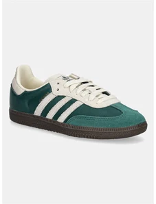 Usnjene superge adidas Originals Samba OG zelena barva, JI3215