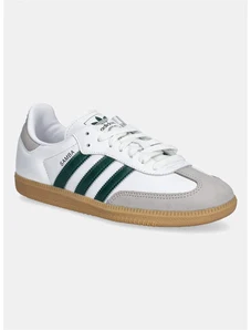 Usnjene superge adidas Originals Samba OG bela barva, JI2724