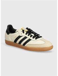 Usnjene superge adidas Originals Samba OG bež barva, ID0478