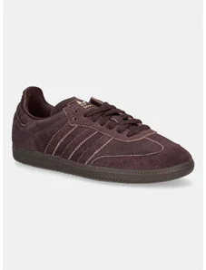 Superge iz semiša adidas Originals Samba OG rjava barva, JI3211