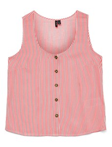 VERO MODA Bluza 'VMBumpy' svetlo rdeča / bela