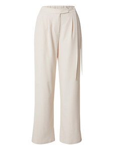 ABOUT YOU Hlače z naborki 'Gemma' kremna