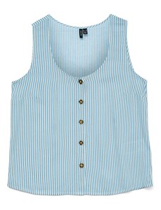 VERO MODA Bluza 'VMBumpy' svetlo modra / bela