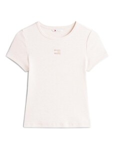 Tommy Jeans Majica nude / pesek / bela