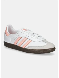 Usnjene superge adidas Originals Samba Og W bela barva, JH5687
