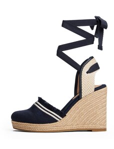 TOMMY HILFIGER Sandali svetlo bež / marine / bela