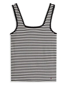 TOMMY HILFIGER Top črna / bela