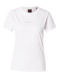 BOSS Majica 'C_Esogo_3' srebrna / bela