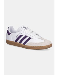 Usnjene superge adidas Originals Samba OG bela barva, JS1392