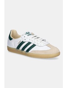 Usnjene superge adidas Originals Samba OG bela barva, JS3831