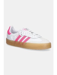 Usnjene superge adidas Originals Sambae bela barva, JS3940