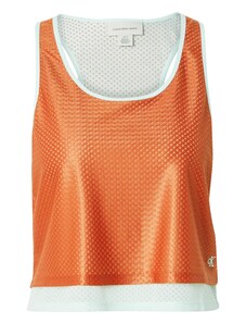 Calvin Klein Jeans Top 'PRIDE' oranžna / bela