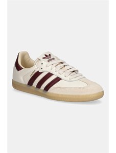 Usnjene superge adidas Originals Samba OG bež barva, JS3830