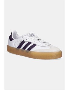 Usnjene superge adidas Originals Sambae bela barva, JS3941