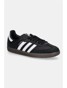 adidas Originals usnjene superge SAMBA OG x Jeremy Scott črna barva, JQ8835