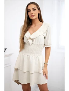 Kesi Beige waist-length dress