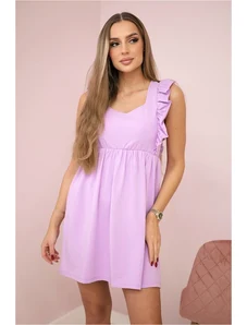 Kesi Dress with ruffles on the sides purple