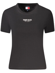 Tommy Hilfiger Jeans Ženska črna majica s kratkimi rokavi