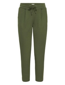 ICHI Hlače z naborki 'IHKATE' temno zelena