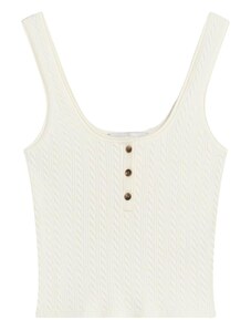 Bershka Top z naramnicami temno bež