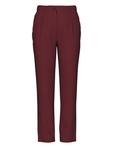 PIECES Hlače z naborki 'PCKamil' češnjevo rdeča