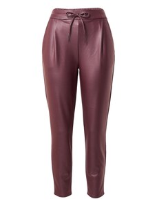 VERO MODA Hlače z naborki 'VMEVA' vinsko rdeča