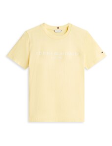 TOMMY HILFIGER Majica pastelno rumena / bela