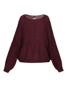 DreiMaster Vintage Širok pulover burgund