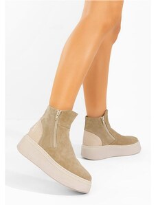 Zapatos Ženski usnjeni gležnjarji Andiora bež