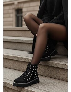 Zapatos Gležnjarji z vezalkami Stelyana črna