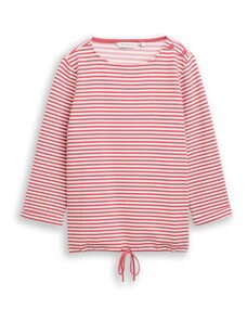 TOM TAILOR Majica malina / off-bela