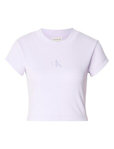 Calvin Klein Jeans Majica svetlo lila / bela