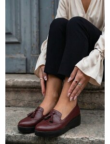 Zapatos Čevlji s platformo Olbia vinsko rdeča