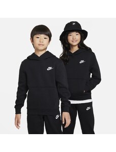 Nike Club Fleece Older Kids' Pullover Hoodie - Black - Cotton/Polyester