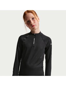 Nike Pro Older Kids' (Girls') Dri-FIT Half-Zip Long Sleeve - Black - Polyester/Elastane