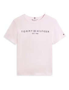 TOMMY HILFIGER Majica roza / črna