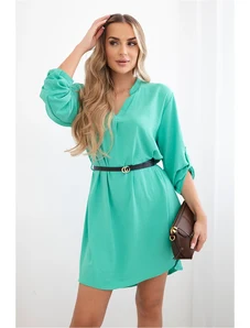 Kesi Włoski Dress with longer back and belt mint