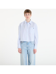 Srajca Calvin Klein Jeans Yarndye Cotton Poplin Shirt Blue M