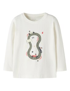 NAME IT Majica 'NMMVUX' siva / krvavo rdeča / črna / bela