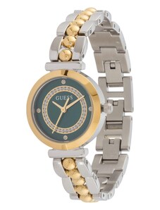 GUESS Analogna ura 'LEENA' zlata / zelena / srebrna