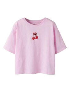 NAME IT Majica 'NKFFARINAZ' roza / roza / krvavo rdeča / bela