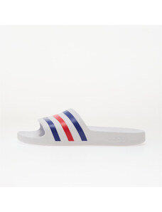 adidas Originals adidas Adilette Aqua Slides Ftwr White/ Pure Ruby/ Semi Lucid Blue