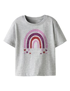 NAME IT Majica pegasto siva / lila / temno liila / karminsko rdeča