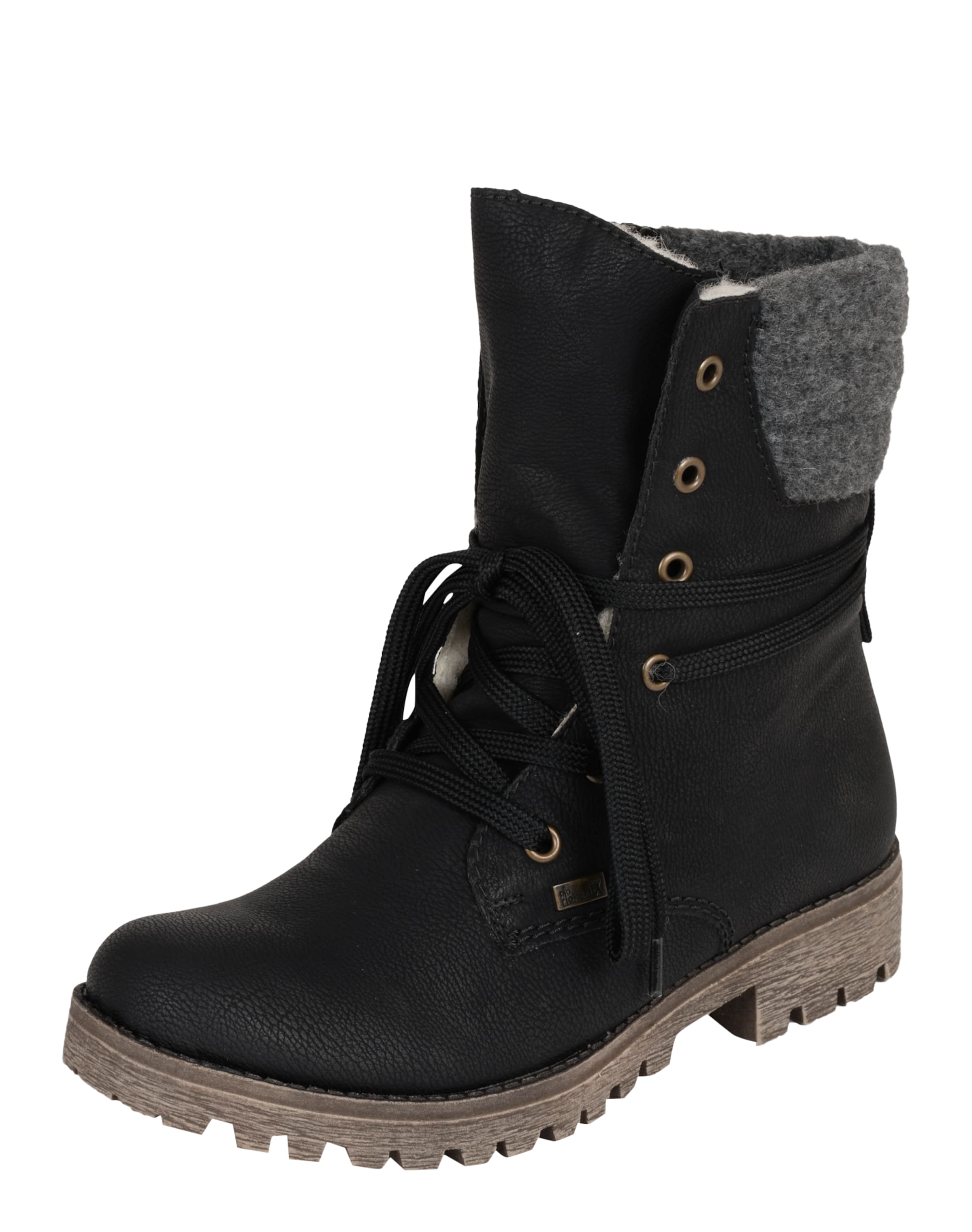 Rieker Gležnarji z vezalkami črna