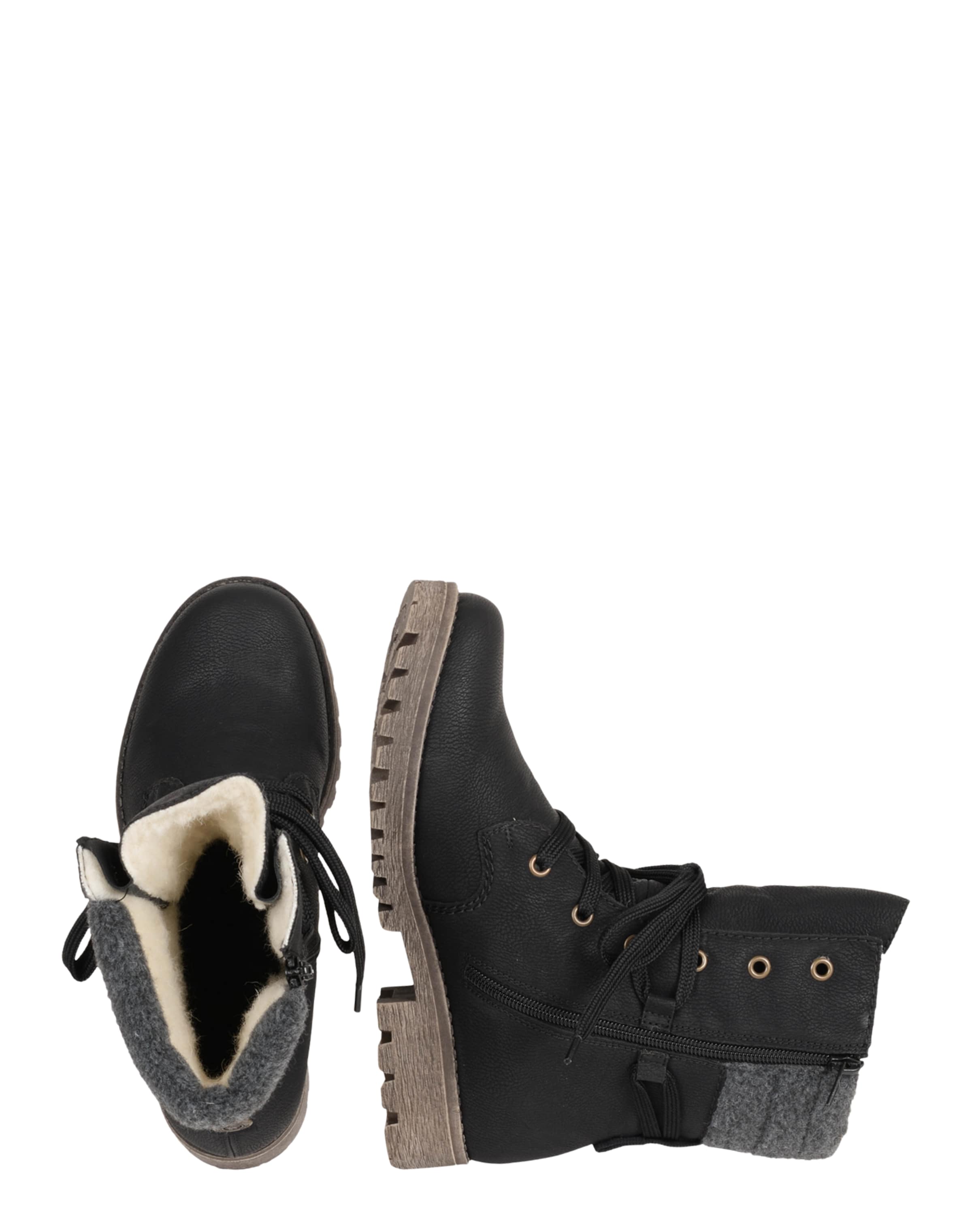 Rieker Gležnarji z vezalkami črna